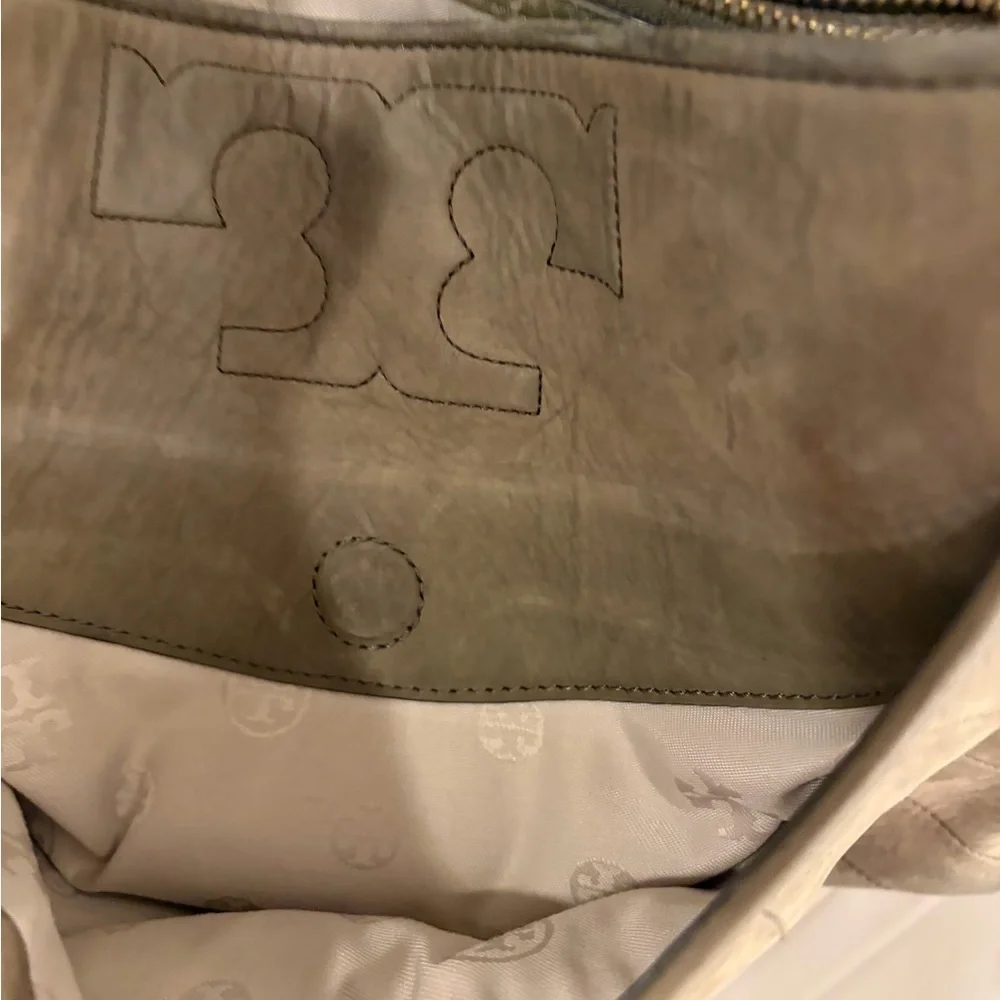 Tory Burch Olive Green Shoulder Bag with Gold Chain